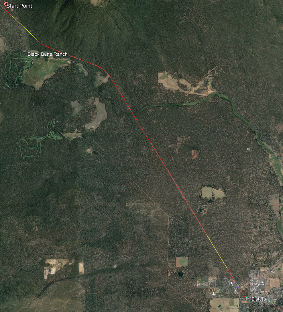 Oregon US-20 Segmentation, North Portion of Route. Source: Map data ©2022 Google