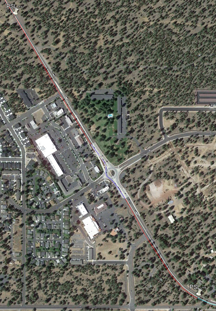 Segments 1-3 through Sisters, OR. Source: Map data ©2022 Google