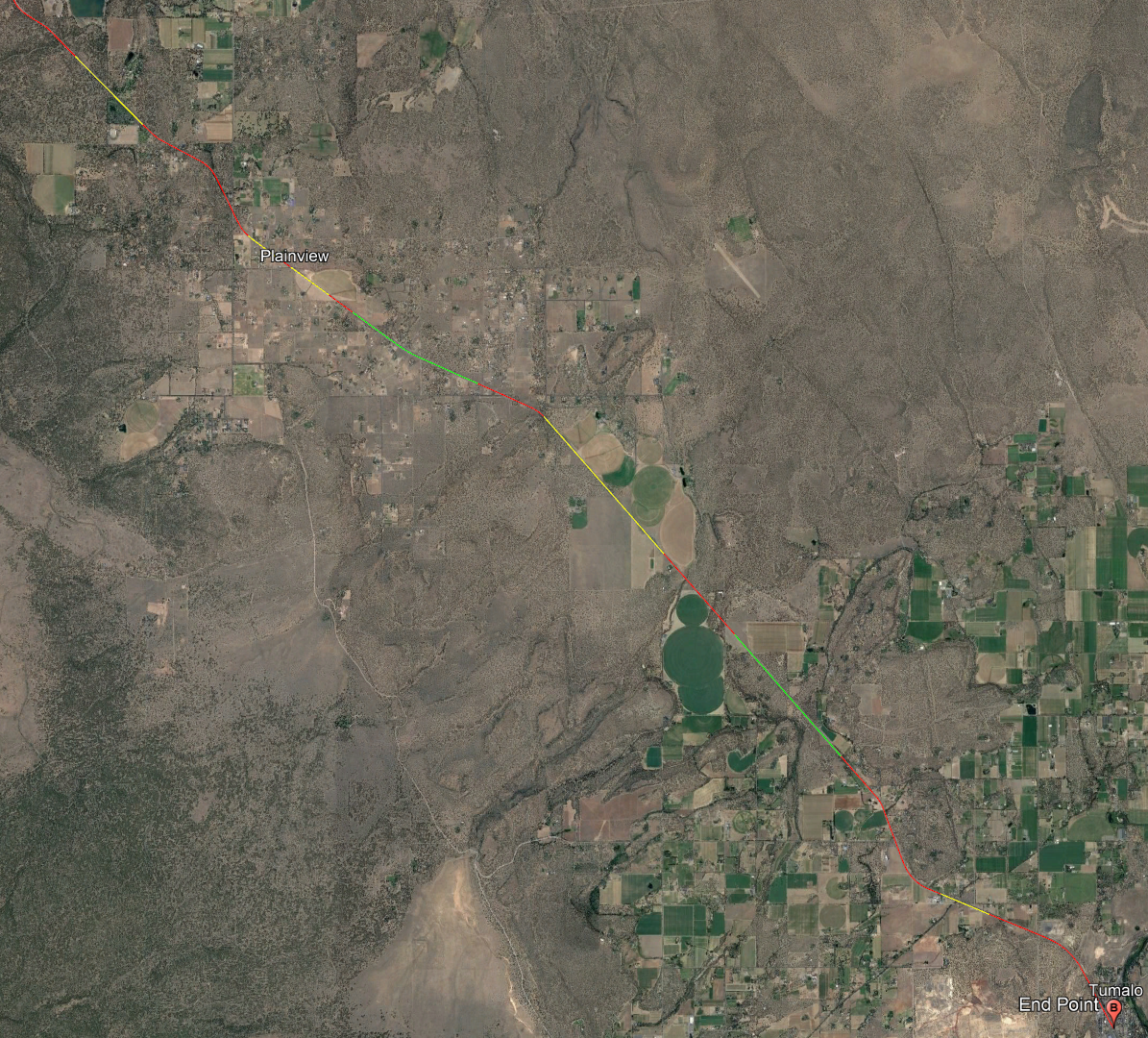 Oregon US-20 Segmentation, South Portion of Route. Source: Map data ©2022 Google