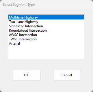 Add New Segment Screen